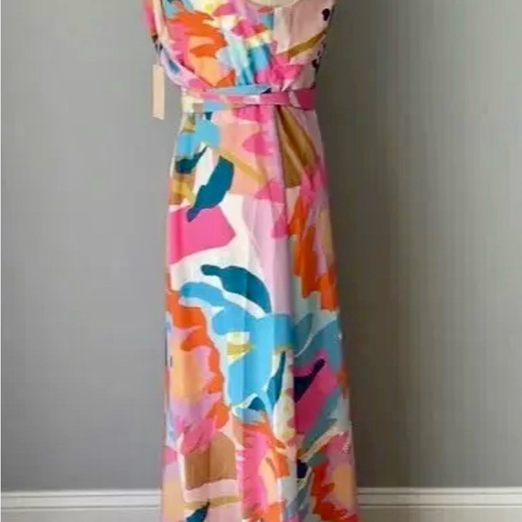 NWT ANTHROPOLOGIE Hutch Floral Mac Wrap Dress. 🟠🩷🪼 Size XL - Picture 9 of 12